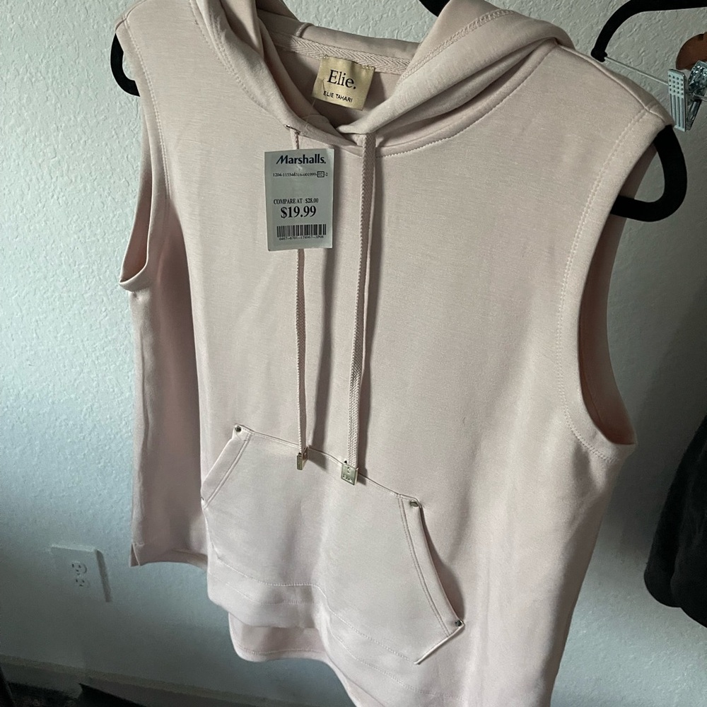 Women's Sleeveless Hoodie - Pink
